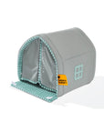 Double Curtain Pet House Enclosed Dog Bed