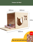Cat climbing frame wall-mounted solid wood wall-mounted cat nest cat tree integrated cat climber space capsule non-occupied Wall-mounted cat climbing column
