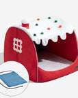 Festive Snow House Orthopedic Dog Bed - Christmas Warmth