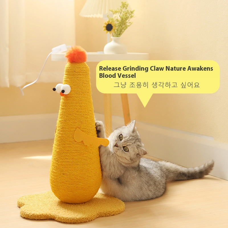 Factory direct supply cat scratch board vertical cat climbing frame sisal cat scratch column grinding claw rubbing itch integrated cat toy pet supplies