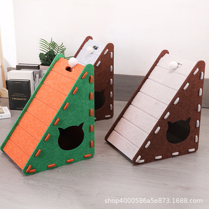 Triangular Vertical Cat Scratching Board Cat Claw Grinding Artifact Cat Claw Board Climbing Pad Wear-resistant Chip-free Wall Cat Toy