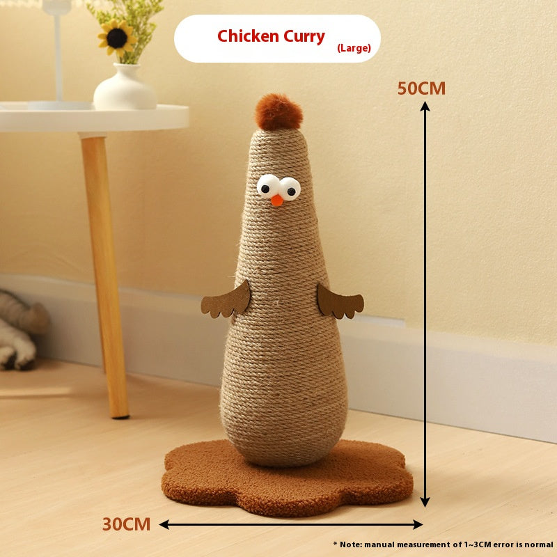 Factory direct supply cat scratch board vertical cat climbing frame sisal cat scratch column grinding claw rubbing itch integrated cat toy pet supplies