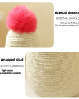 Vertical Sisal Cat Climbing Tower & Scratching Post | All-in-One Multi-Toy