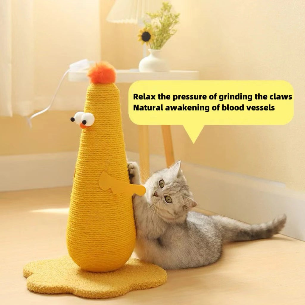 Vertical Sisal Cat Climbing Tower &amp; Scratching Post | All-in-One Multi-Toy