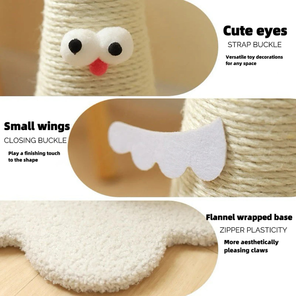Vertical Sisal Cat Climbing Tower &amp; Scratching Post | All-in-One Multi-Toy