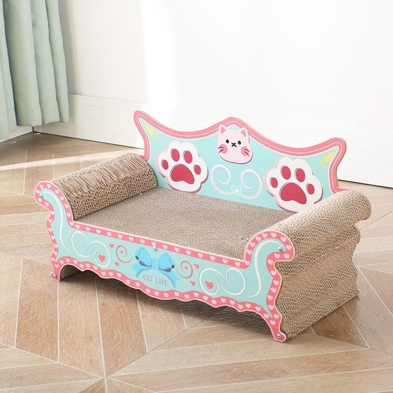 Cat nest cat light luxury chaise longue sofa pet bed multi-functional cat scratch board integrated sofa cat corrugated paper free shipping