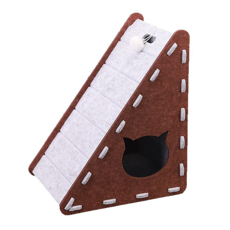 Triangular Vertical Cat Scratching Board Cat Claw Grinding Artifact Cat Claw Board Climbing Pad Wear-resistant Chip-free Wall Cat Toy