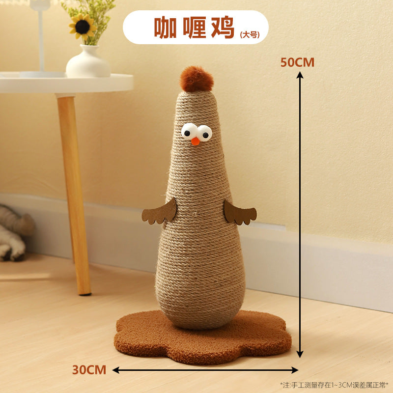 Factory direct supply cat scratch board vertical cat climbing frame sisal cat scratch column grinding claw rubbing itch integrated cat toy pet supplies