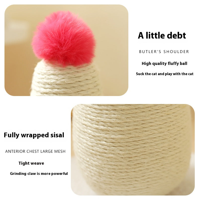 Factory direct supply cat scratch board vertical cat climbing frame sisal cat scratch column grinding claw rubbing itch integrated cat toy pet supplies