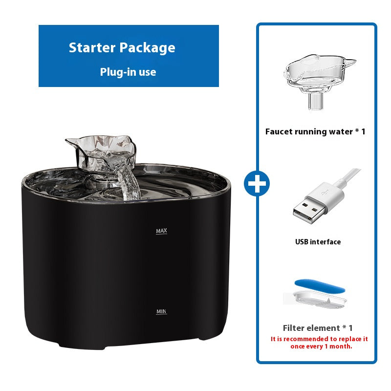 New Cat water dispenser circulating filter flowing water intelligent pet automatic water feeder water bowl cross-border hot sale