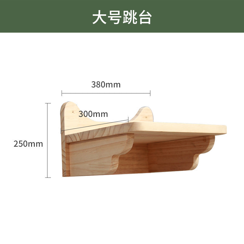 Cat climbing frame wall-mounted solid wood wall-mounted cat nest cat tree integrated cat climber space capsule non-occupied Wall-mounted cat climbing column