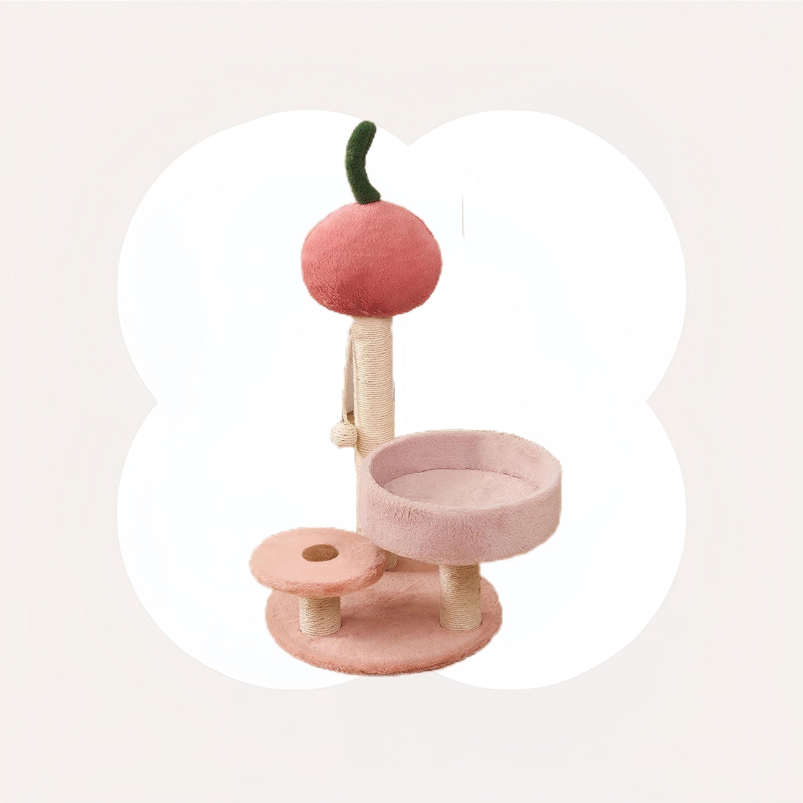 Cat climbing frame cat climber cat nest cat tree integrated cat teaser toy small cat supplies cat tower scratching pole four seasons joint Yan
