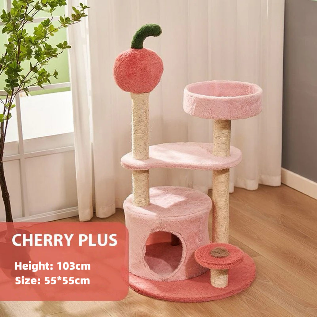 Cat climbing frame cat climber cat nest cat tree integrated cat teaser toy small cat supplies cat tower scratching pole four seasons joint Yan