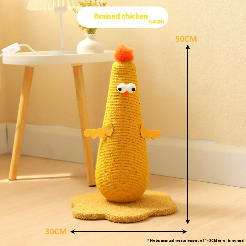 Factory direct supply cat scratch board vertical cat climbing frame sisal cat scratch column grinding claw rubbing itch integrated cat toy pet supplies