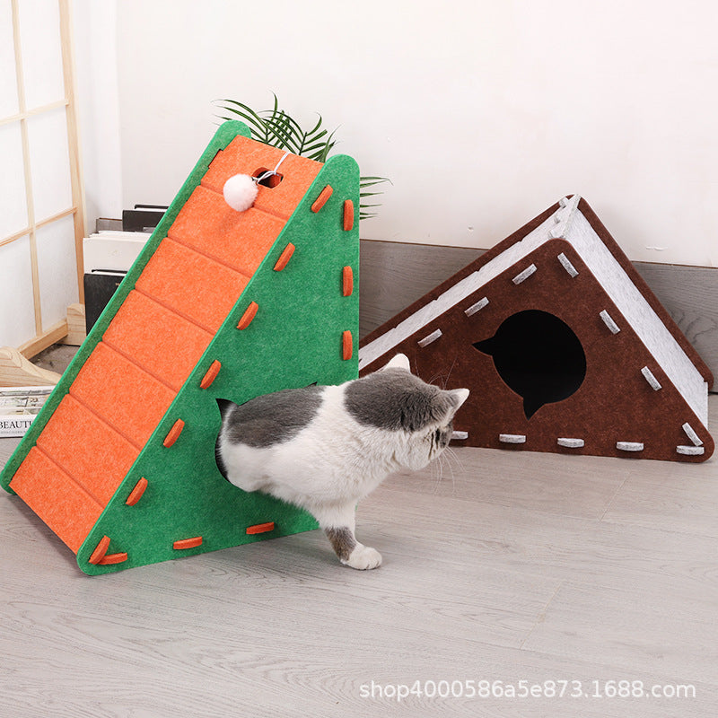 Triangular Vertical Cat Scratching Board Cat Claw Grinding Artifact Cat Claw Board Climbing Pad Wear-resistant Chip-free Wall Cat Toy