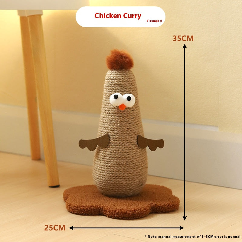 Factory direct supply cat scratch board vertical cat climbing frame sisal cat scratch column grinding claw rubbing itch integrated cat toy pet supplies