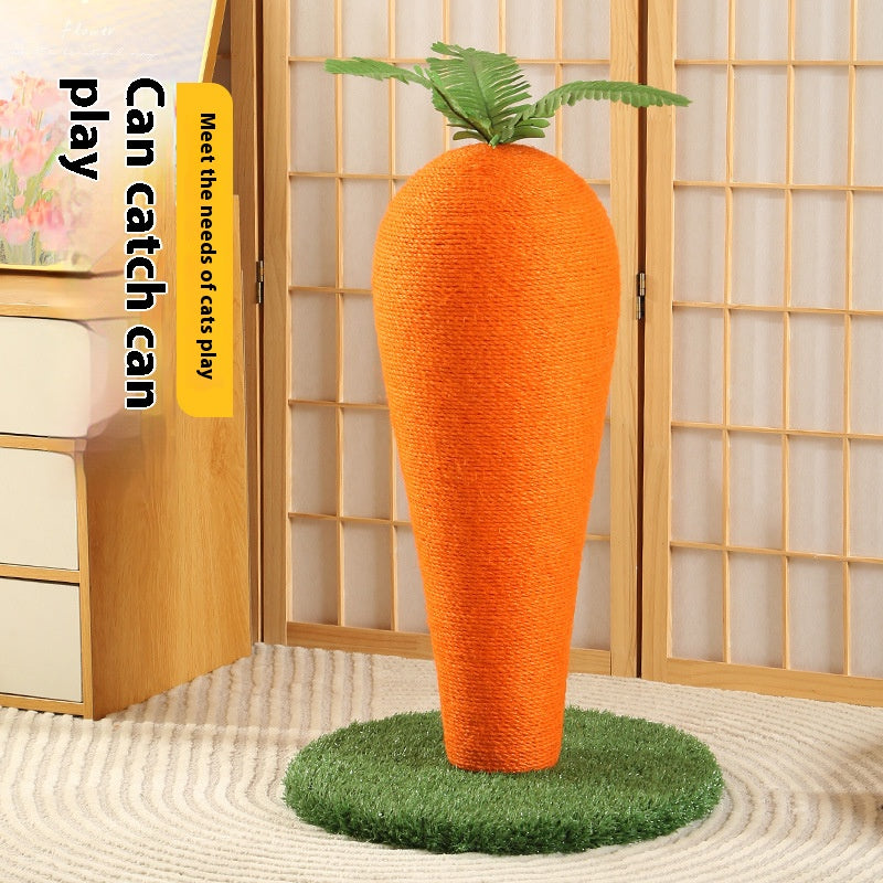 Super Large Carrot Cat Scratching Board Sisal Pet Grasper Toy Cat Cat Scratching Column Climbing Frame Integrated Scratch Not Bad