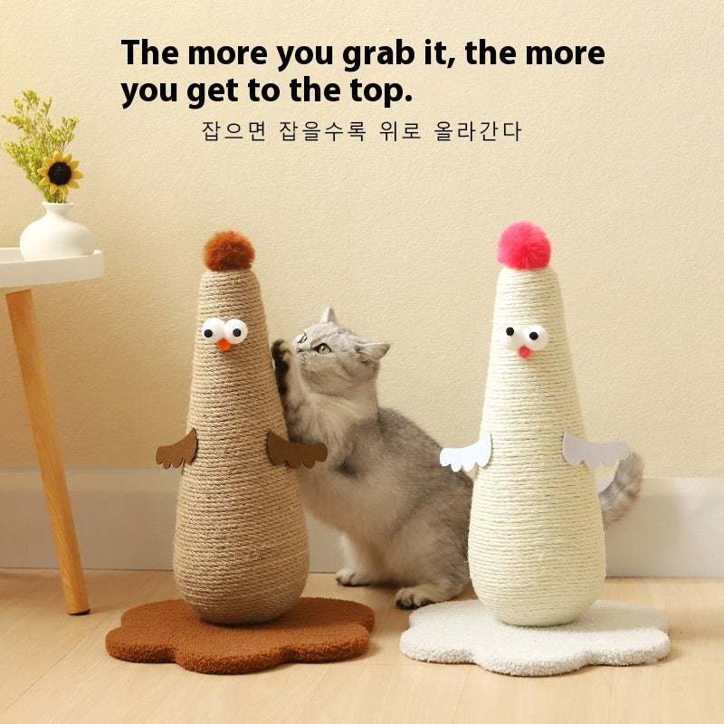 Factory direct supply cat scratch board vertical cat climbing frame sisal cat scratch column grinding claw rubbing itch integrated cat toy pet supplies