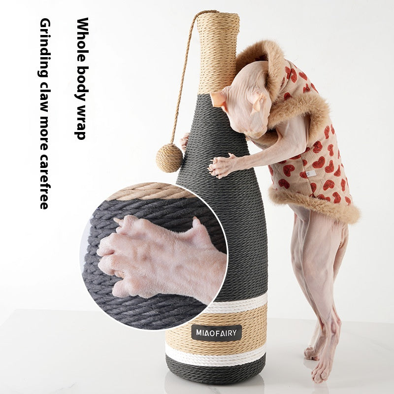 Cat Scratch Board Cat Supplies Pet Grinding Claw Wine Bottle Grab Column Cat Toy Suction Cup Suction Floor Suction Cup Cat Scratch Board