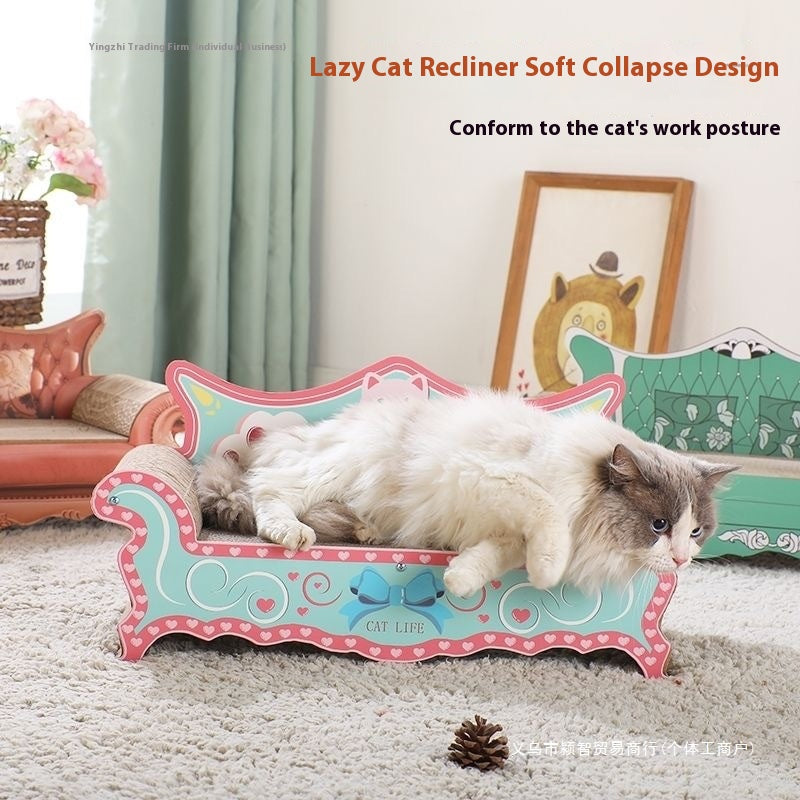 Cat nest cat light luxury chaise longue sofa pet bed multi-functional cat scratch board integrated sofa cat corrugated paper free shipping
