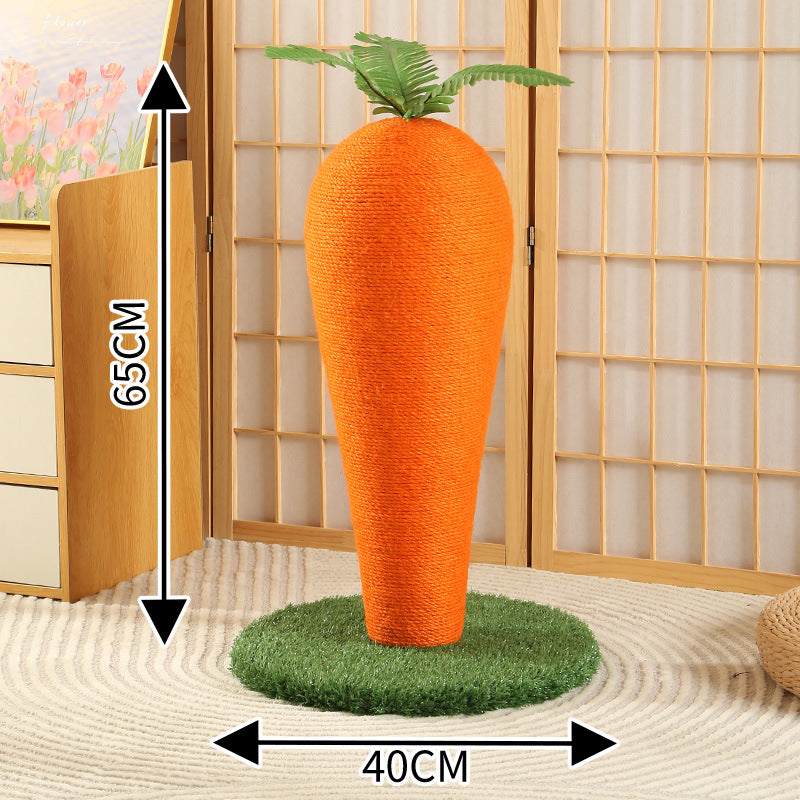 Super Large Carrot Cat Scratching Board Sisal Pet Grasper Toy Cat Cat Scratching Column Climbing Frame Integrated Scratch Not Bad