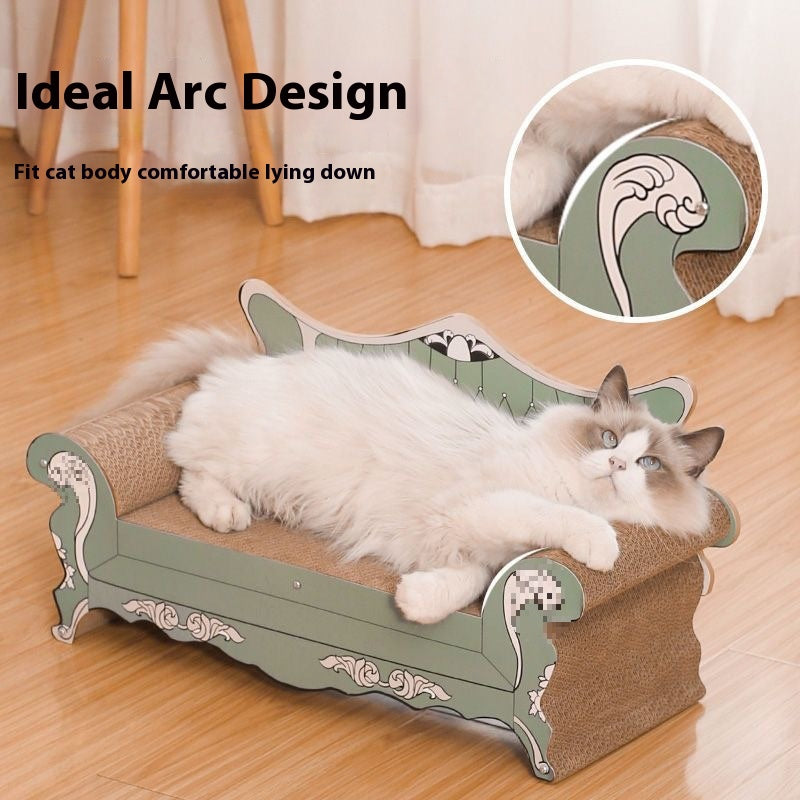 Cat nest cat light luxury chaise longue sofa pet bed multi-functional cat scratch board integrated sofa cat corrugated paper free shipping