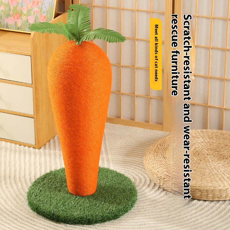 Super Large Carrot Cat Scratching Board Sisal Pet Grasper Toy Cat Cat Scratching Column Climbing Frame Integrated Scratch Not Bad