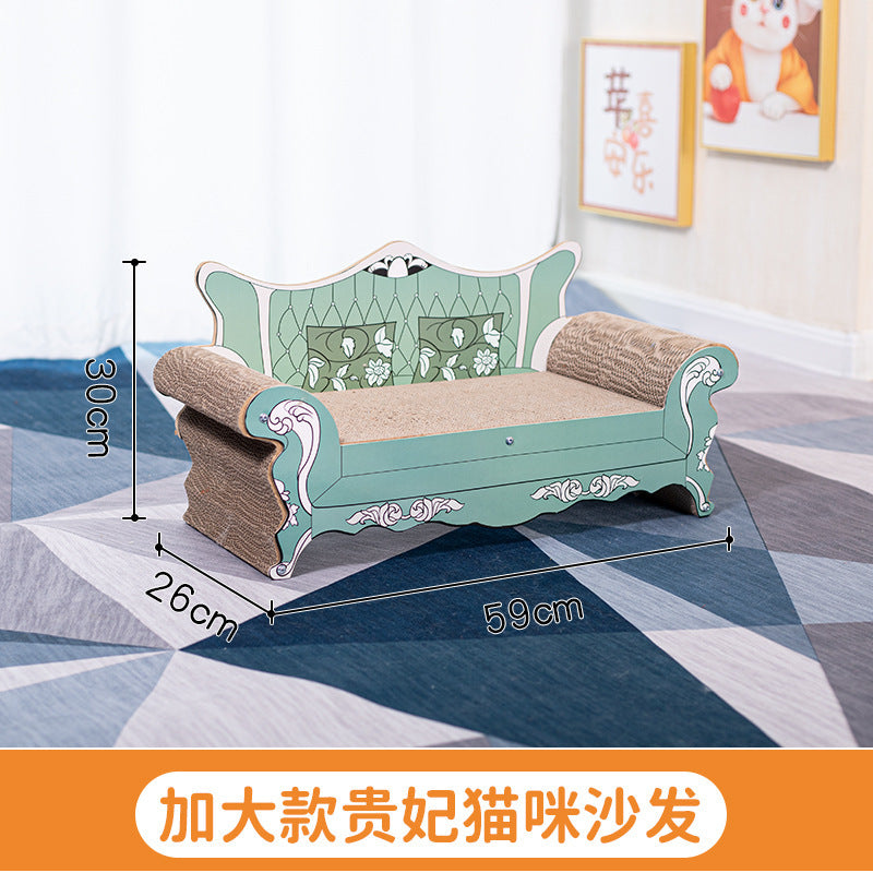 Cat nest cat light luxury chaise longue sofa pet bed multi-functional cat scratch board integrated sofa cat corrugated paper free shipping