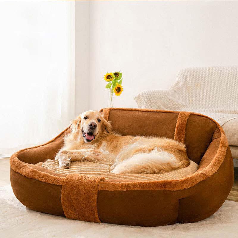 Vintage Large Cozy Calming Sofa Dog Bed - Pawhearth