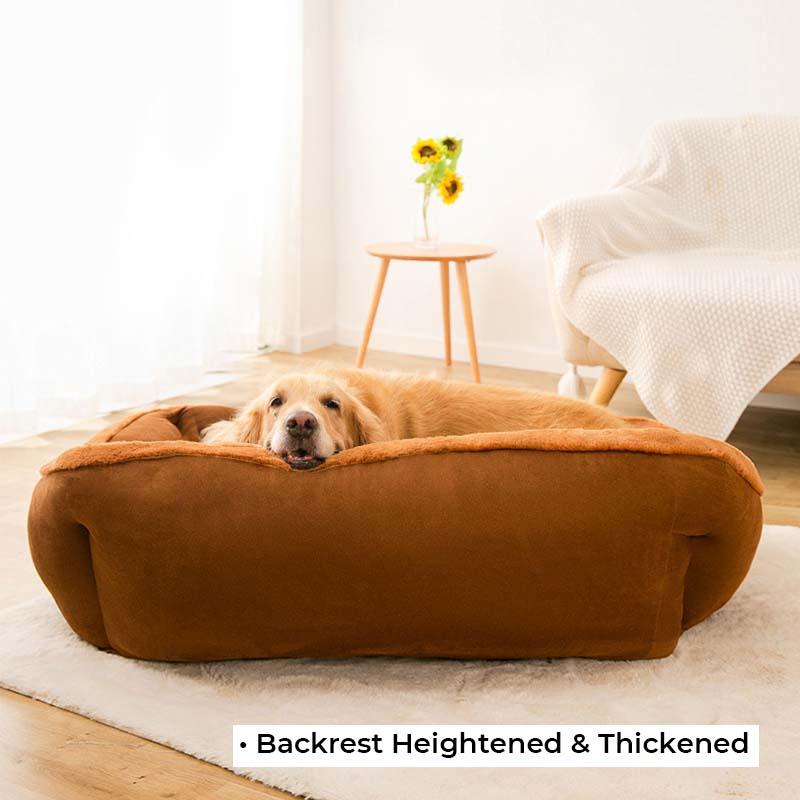 Vintage Large Cozy Calming Sofa Dog Bed - Pawhearth