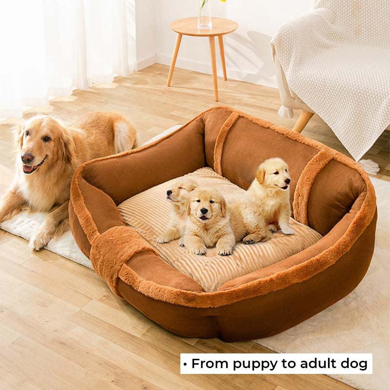 Vintage Large Cozy Calming Sofa Dog Bed - Pawhearth