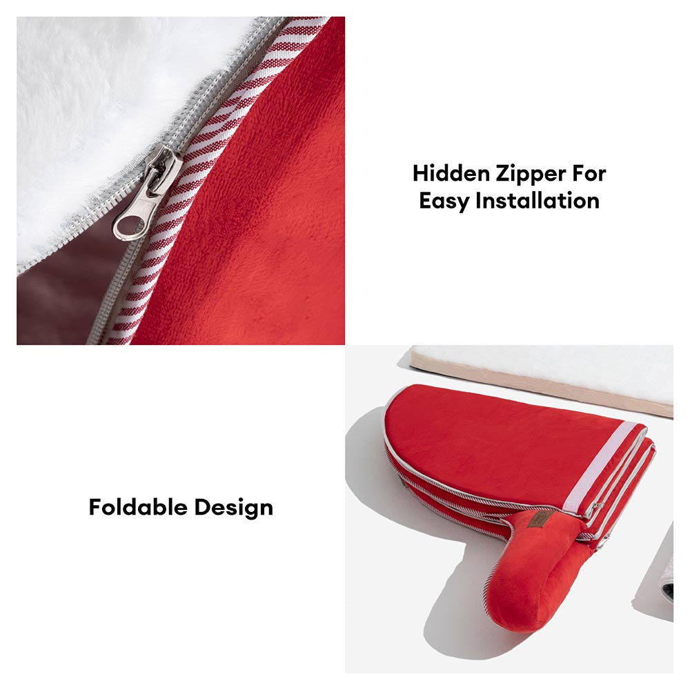 Festive Snow House Orthopedic Dog Bed - Christmas Warmth - Pawhearth