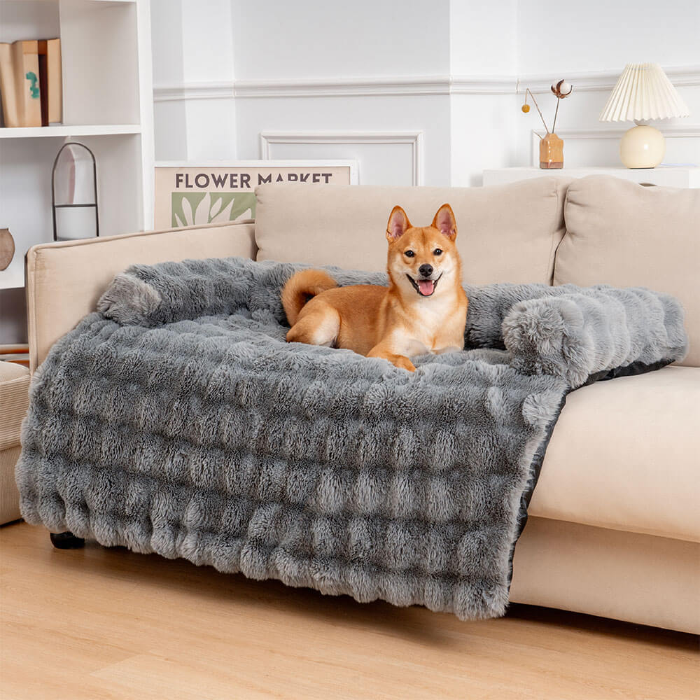 Fluffy Fuzzy Calming Dog Bed Sofa Protector Pet Mat - Pawhearth