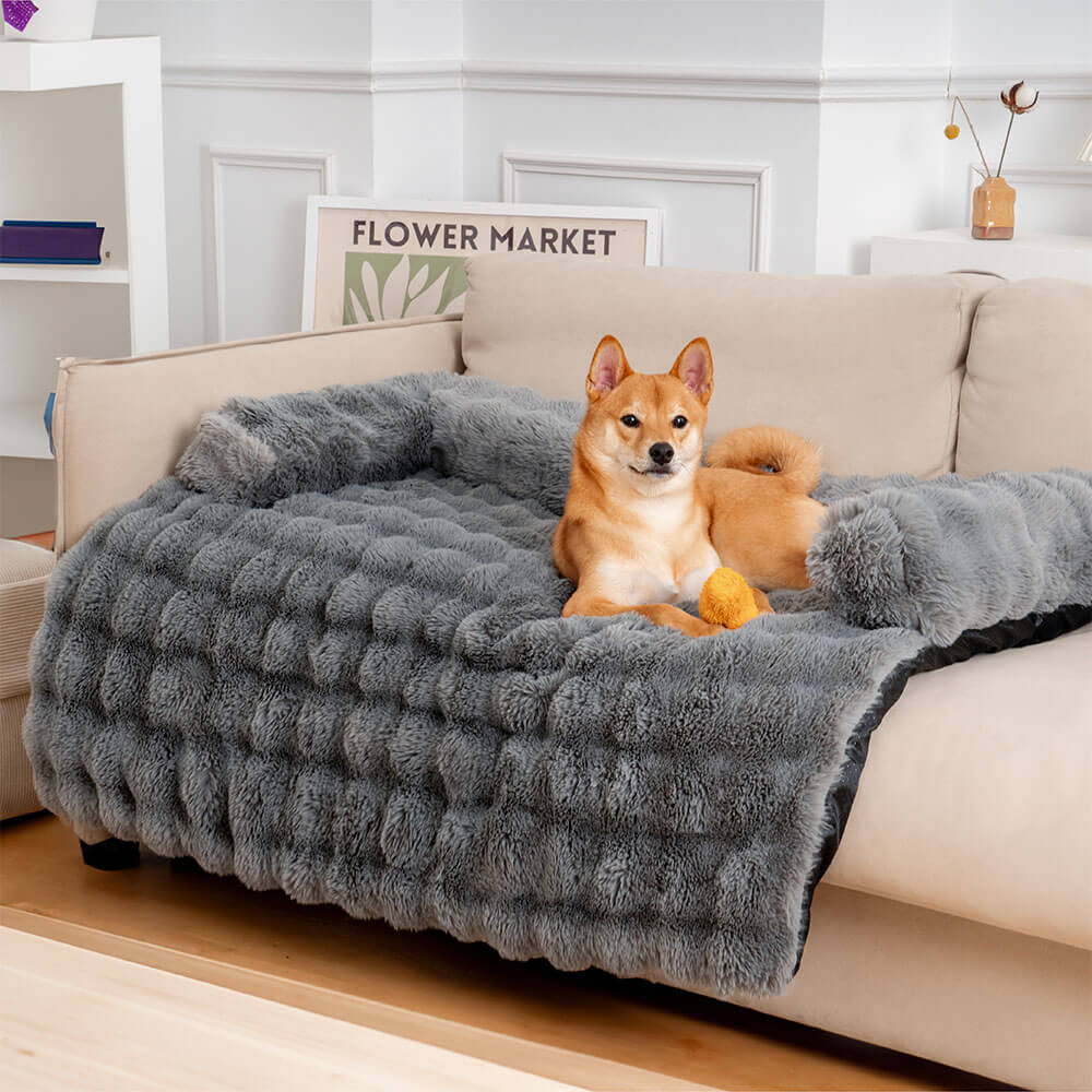 Fluffy Fuzzy Calming Dog Bed Sofa Protector Pet Mat - Pawhearth