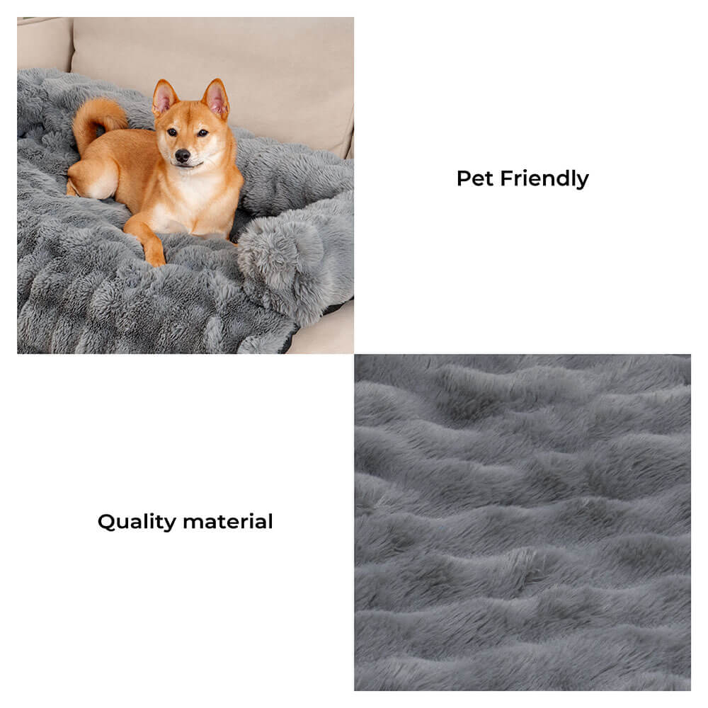 Fluffy Fuzzy Calming Dog Bed Sofa Protector Pet Mat - Pawhearth