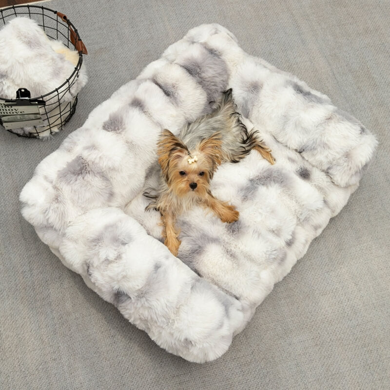 Fluffy Plush Thickened Cozy Pet Calming Bed Dog Cat Sofa Bed - Pawhearth