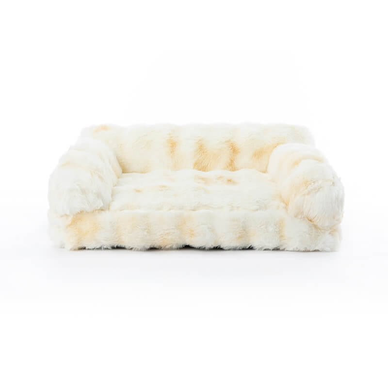 Fluffy Plush Thickened Cozy Pet Calming Bed Dog Cat Sofa Bed - Pawhearth