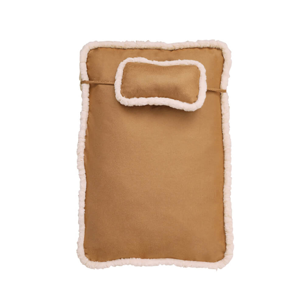 Luxurious Retro Faux Leather Deep Sleep Dog Bed with Pillow - Pawhearth