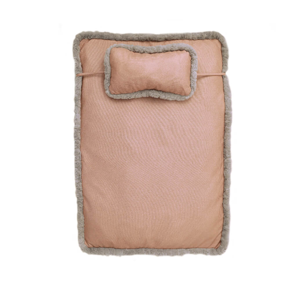 Luxurious Retro Faux Leather Deep Sleep Dog Bed with Pillow - Pawhearth