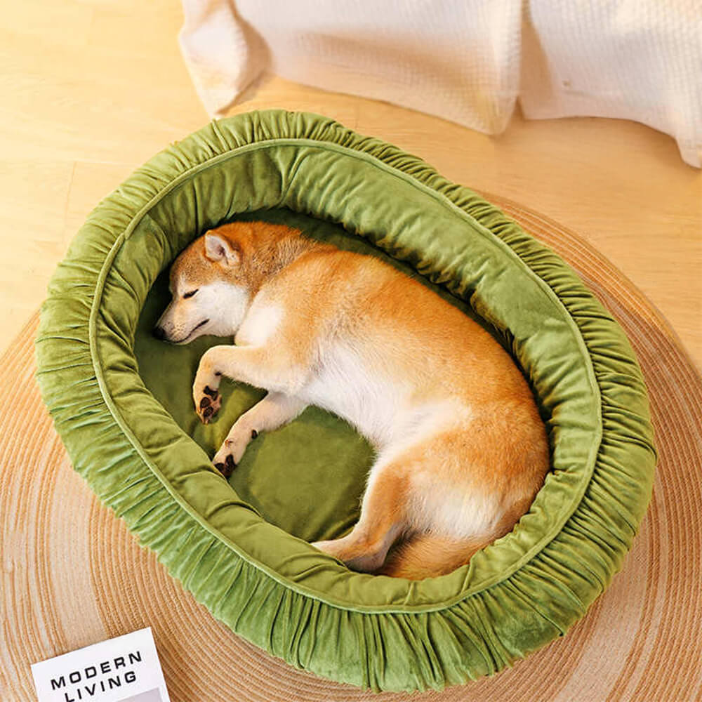 Oval Orthopedic Support Cozy Sleeping Detachable Dog & Cat Bed - Pawhearth
