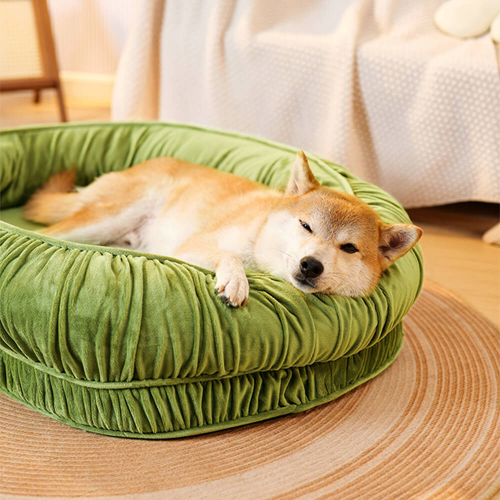 Oval Orthopedic Support Cozy Sleeping Detachable Dog & Cat Bed - Pawhearth