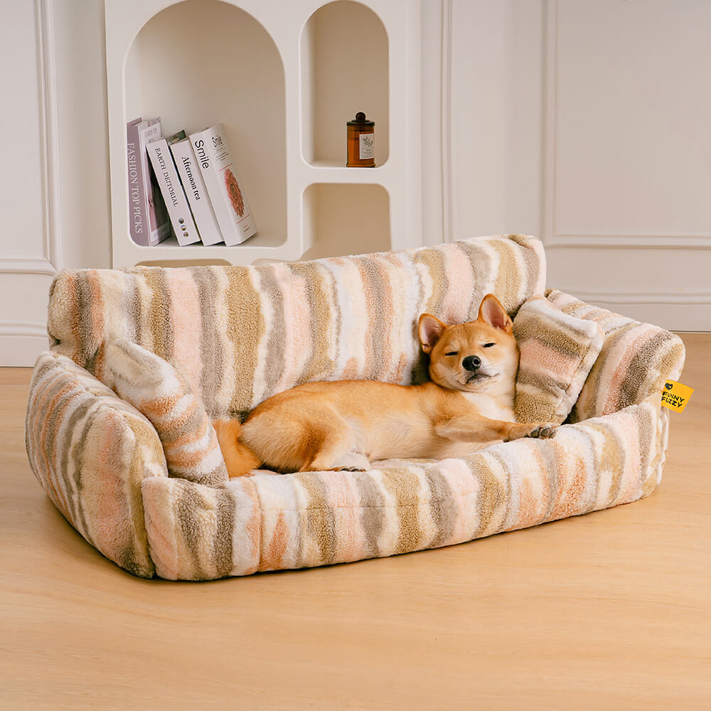 Nordic Fluffy Extra Large Cozy Dog &amp; Cat Sofa Bed - Pawhearth