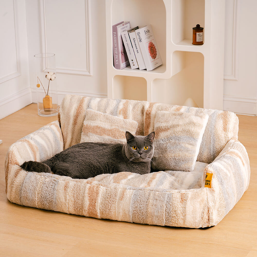 Nordic Fluffy Extra Large Cozy Dog &amp; Cat Sofa Bed - Pawhearth