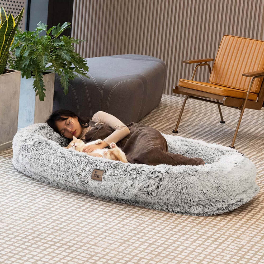 Luxury Super Large Sleep Deeper Oval Bed Human Dog Bed - Pawhearth