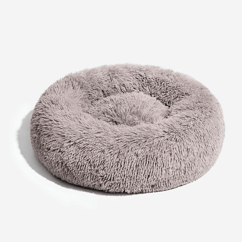 Fuzzy Round Fluffy Dog Bed - Pawhearth