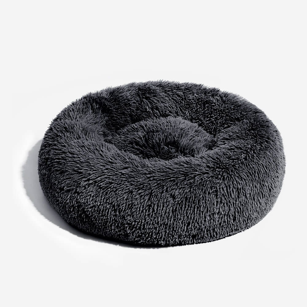 Fuzzy Round Fluffy Dog Bed - Pawhearth