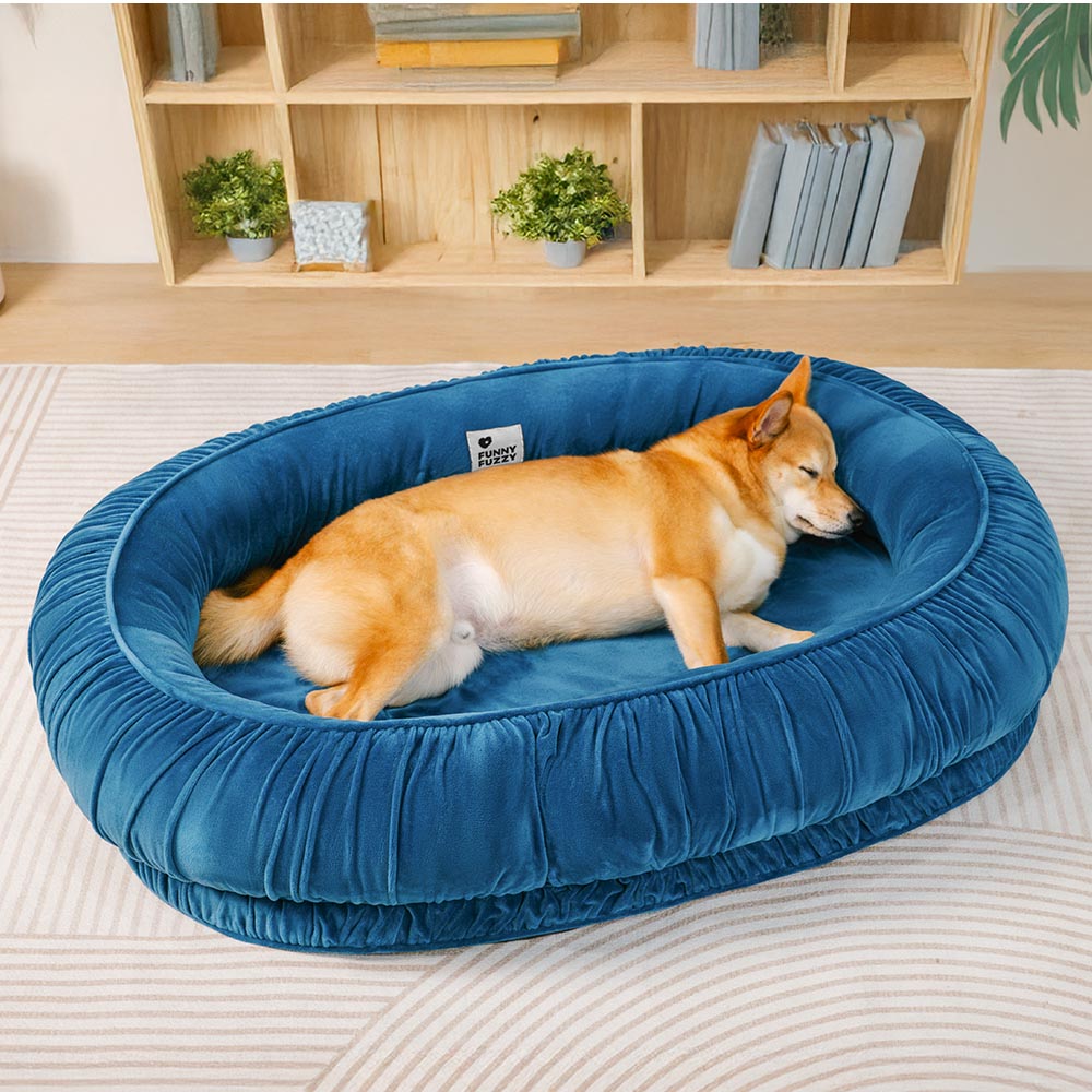 Oval Orthopedic Support Cozy Sleeping Detachable Dog & Cat Bed - Pawhearth