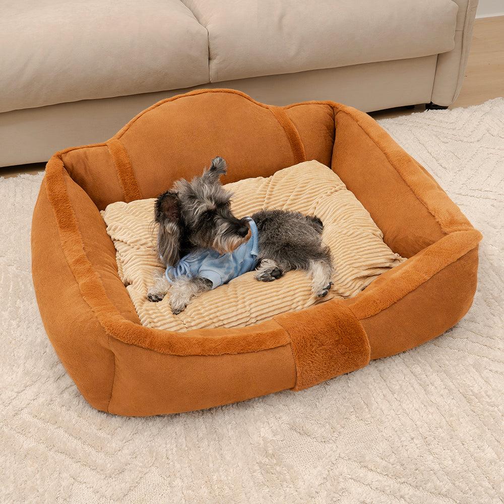 Vintage Large Cozy Calming Sofa Dog Bed - Pawhearth