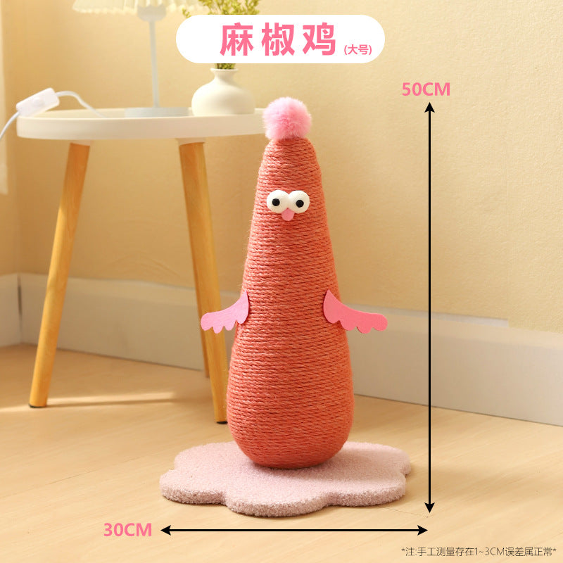 Factory direct supply cat scratch board vertical cat climbing frame sisal cat scratch column grinding claw rubbing itch integrated cat toy pet supplies