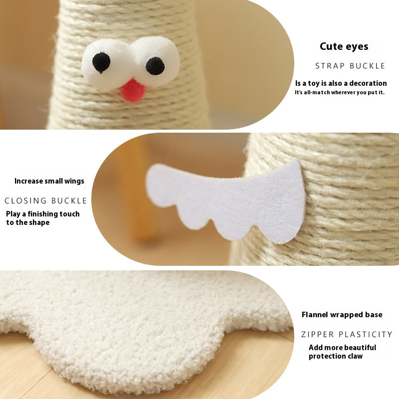Factory direct supply cat scratch board vertical cat climbing frame sisal cat scratch column grinding claw rubbing itch integrated cat toy pet supplies